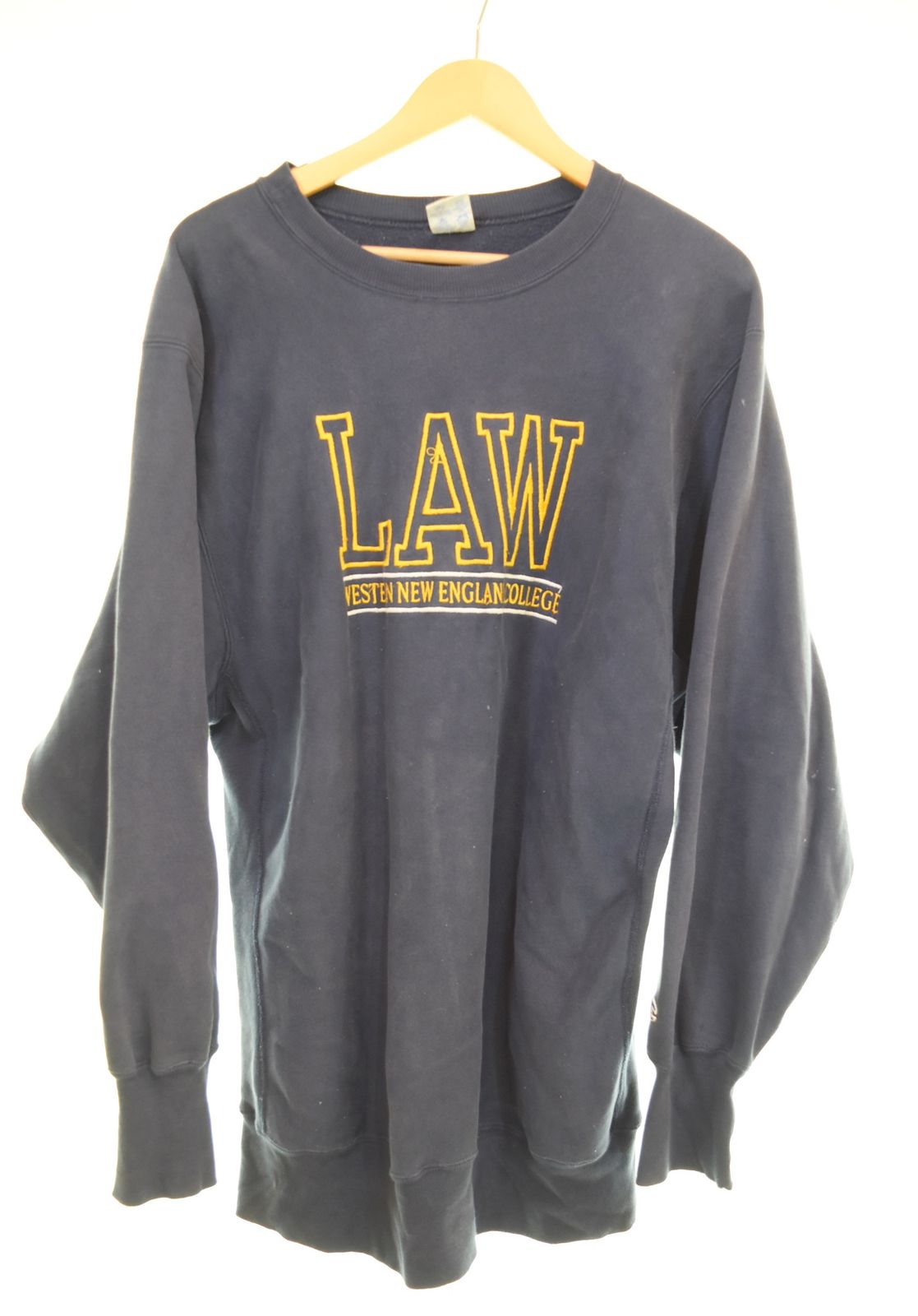 チャンピオン Champion 90年代 リバースウィーブ 刺繍タグカレッジ スウェット LAW XXL ネイビー 3 Lサイズ 103 MT-3536