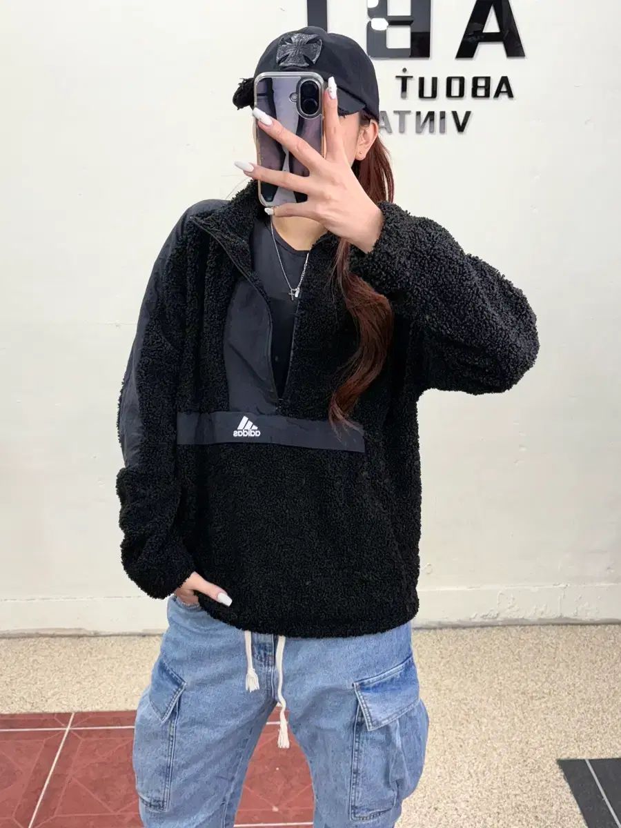 かいです。 アディダス フリース アノラック XL