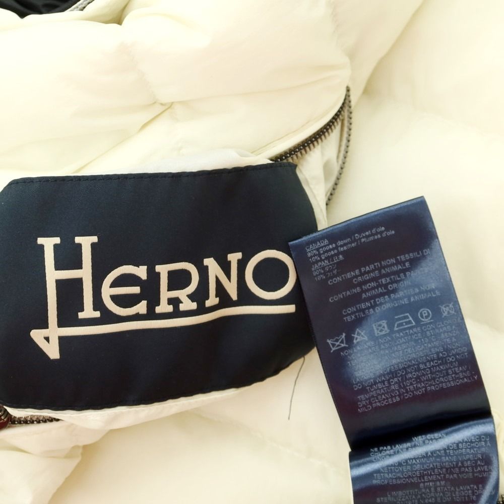 ヘルノ Herno 小売業者 リバーシブル ナイロン ダウンベスト ブラックx