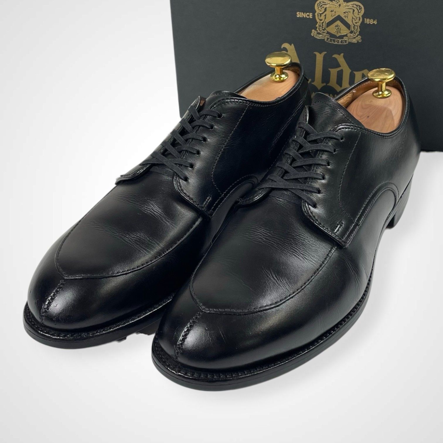 Alden オールデン | Vチップカーフ 54411 モディファイドラスト シューツリー付 参考定価 155 000 tax SIZE 8 1|2 B|D