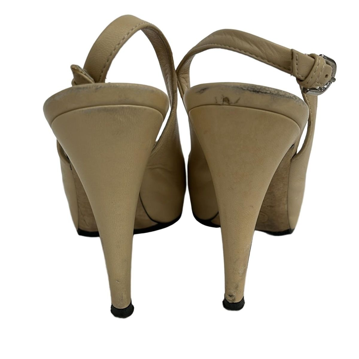 CHANEL(シャネル) サンダル 36 1/2C レディース - ベージュ アウト