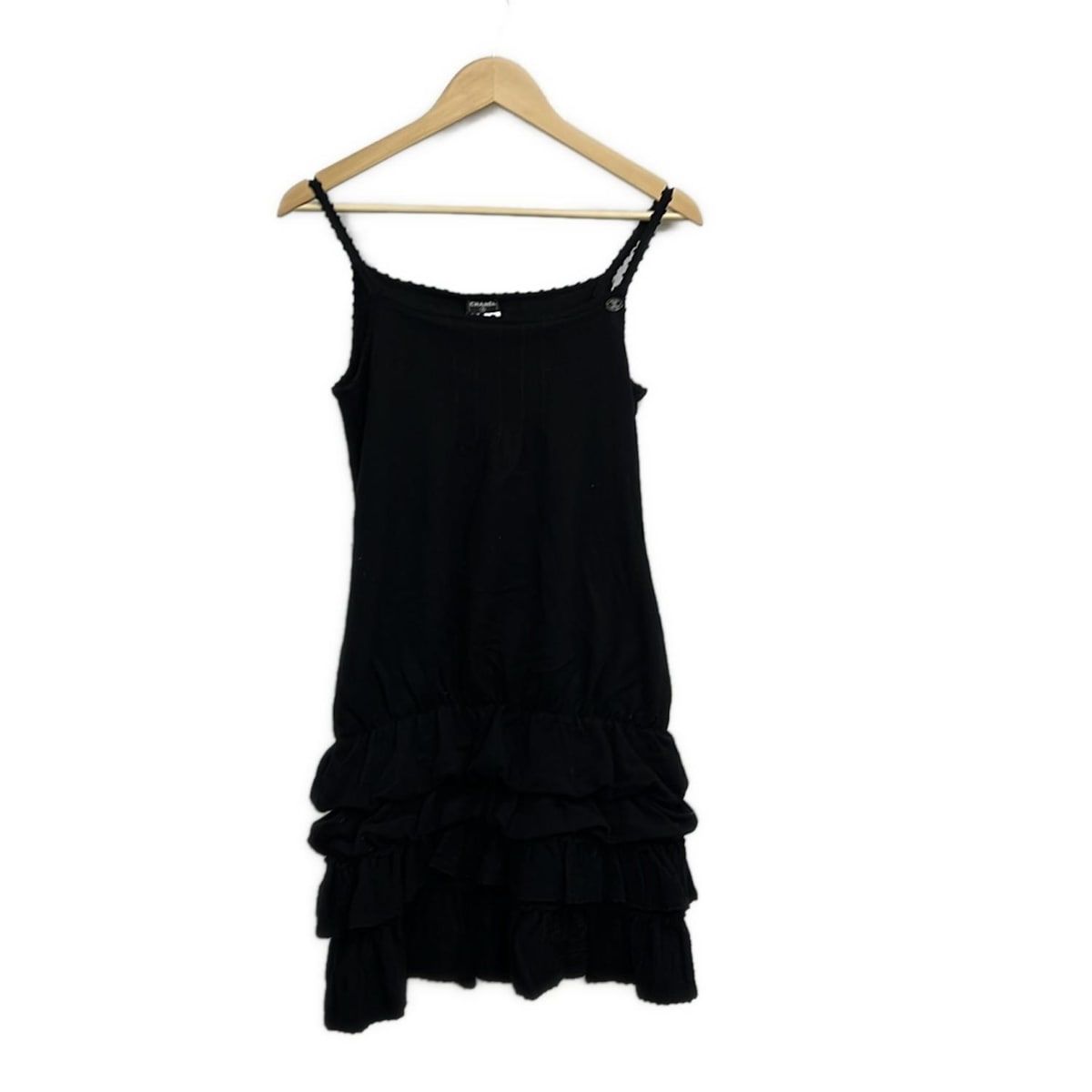 CHANEL シャネル チュニック サイズ38 M レディース - P 31751 黒 キャミチュニック|ニット|ティアード