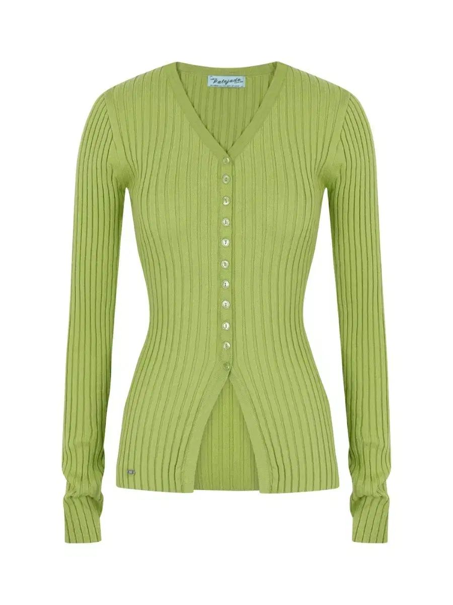 ペイルジェイド マック カーディガン ロング オリーブグリーン