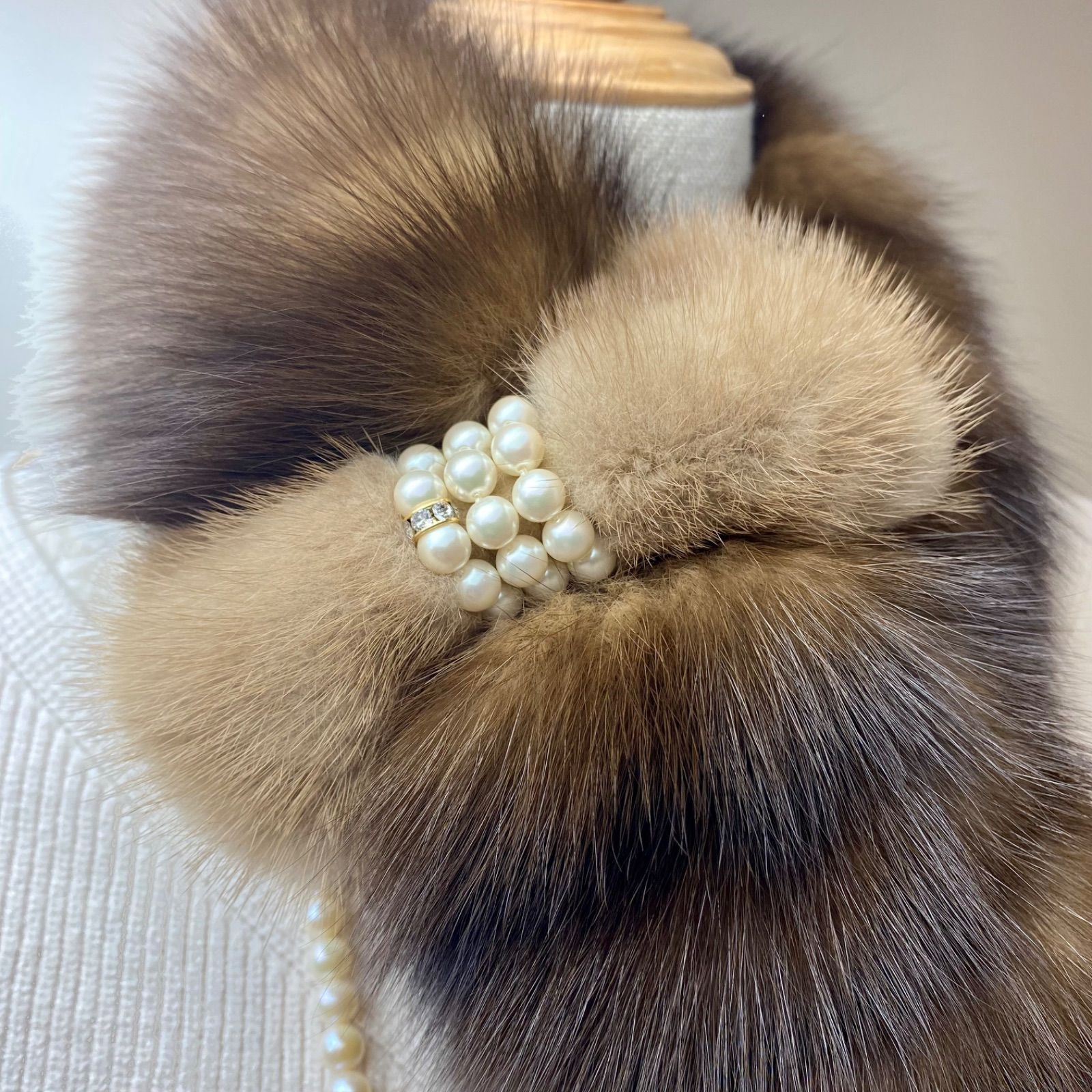 クリスマスフェア🎄🎁✨ 超高級！ロシアンセーブルリボンマフラー*毛皮