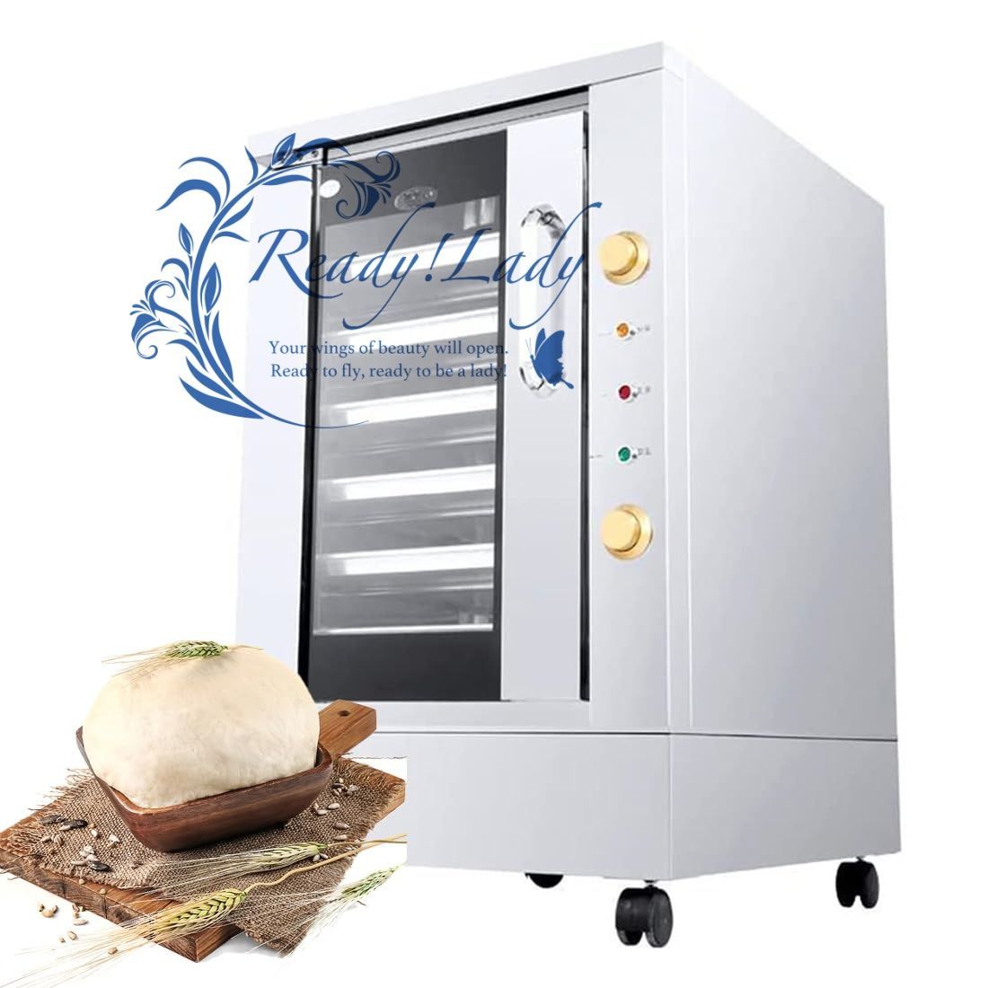 業務用パン発酵槽 6層蒸しパン ピザ焼き 自動発酵庫 キャスター付き 大型蒸しパン発酵槽 0 60℃ 大容量