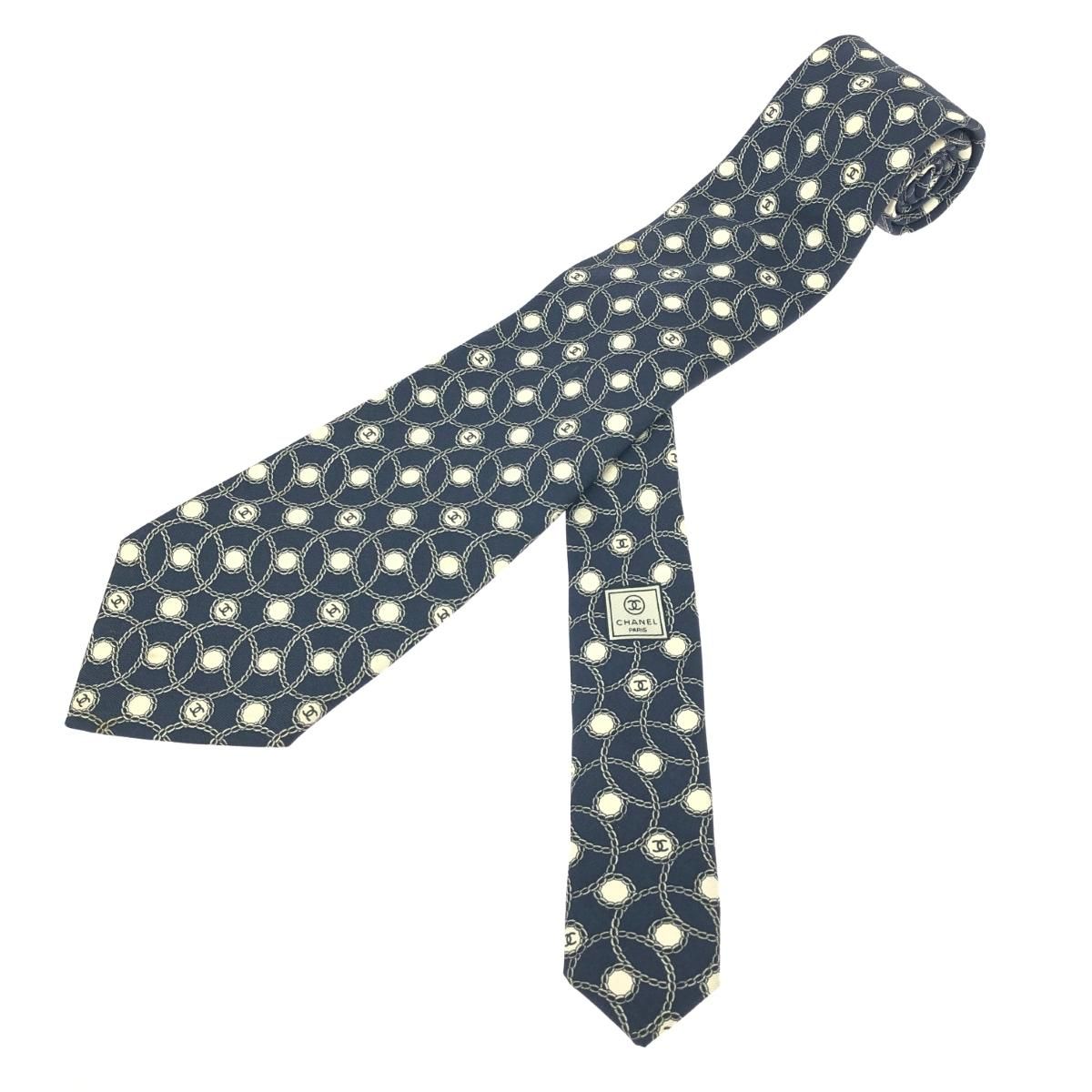 CHANEL シャネル ネクタイ ココマーク/サークル/シルク シルク100
