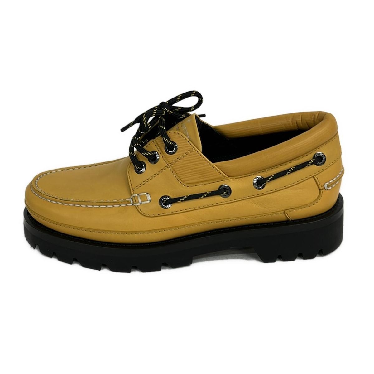 LOUIS VUITTON(ルイヴィトン) シューズ 5 1/2 レディース - イエロー×黒 インソール取外し可 レザー