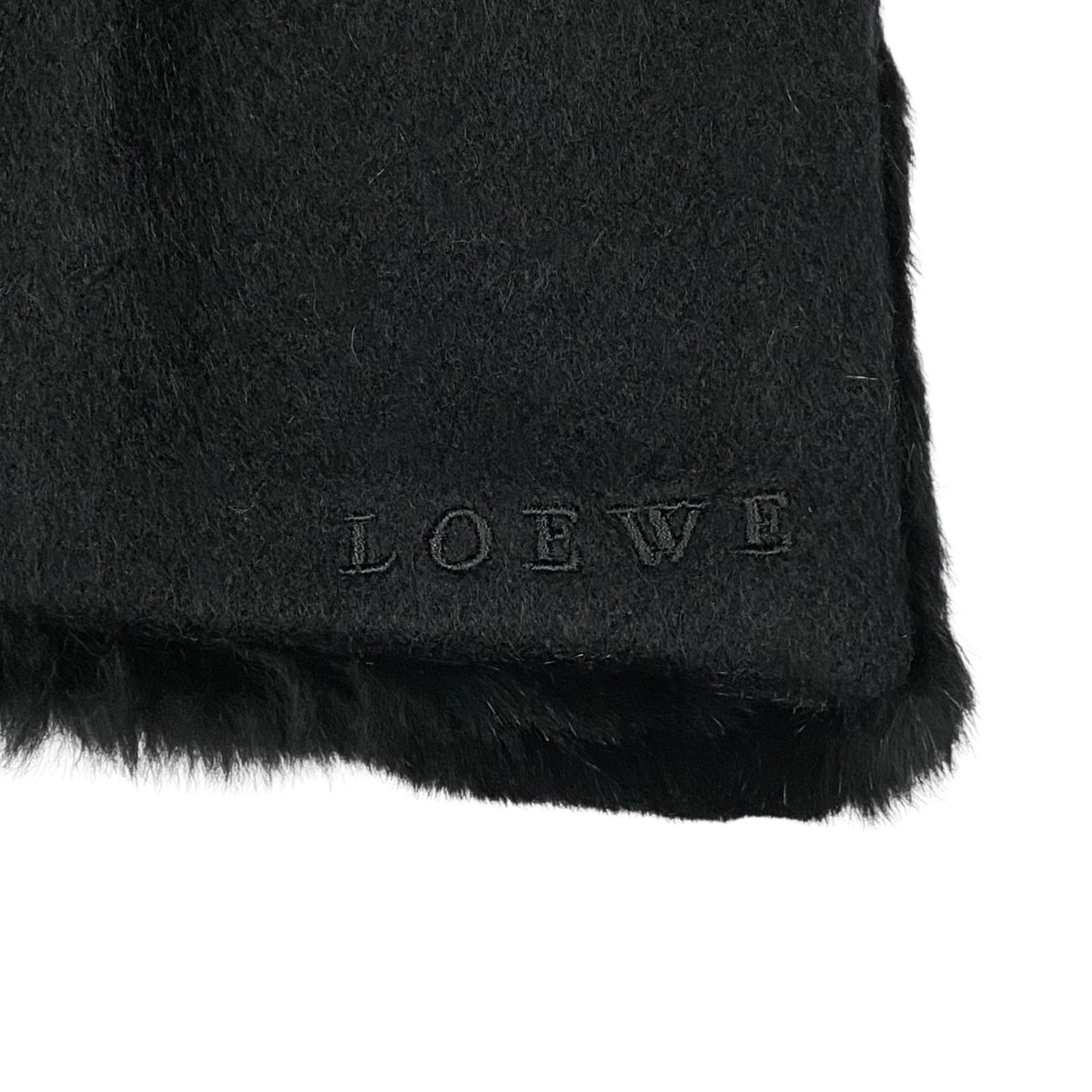 良品 LOEWE ロエベ ラビット カシゴラ マフラー ティペット 毛皮 