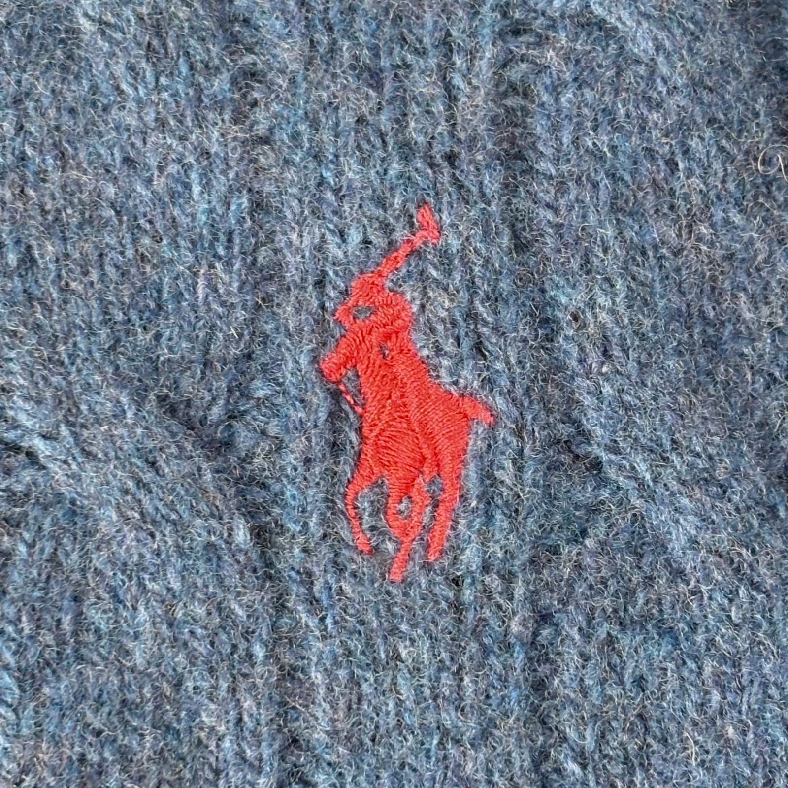 POLO RALPH LAUREN カシミヤ混 ウール ケーブルニット セーター ポニー