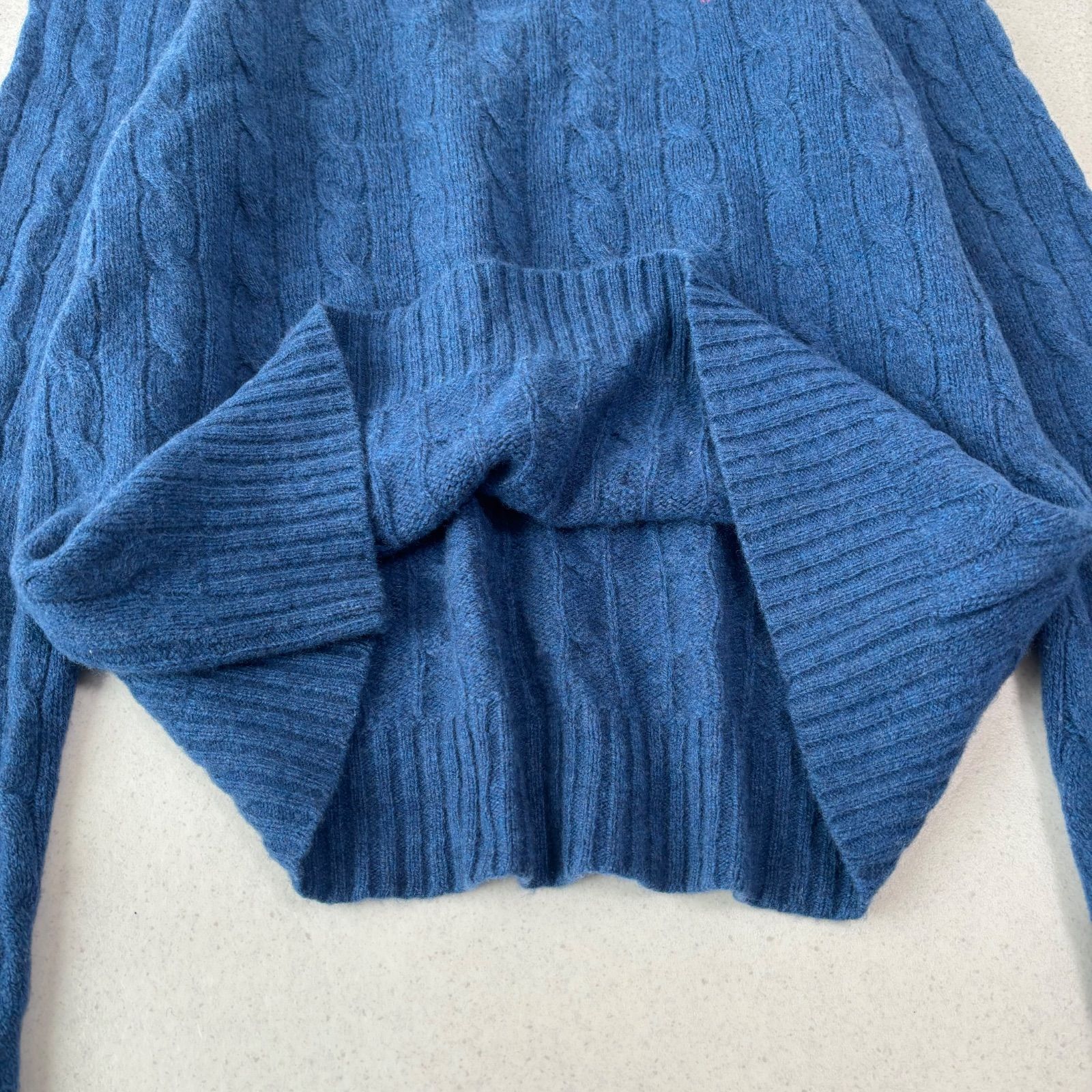 POLO RALPH LAUREN カシミヤ混 ウール ケーブルニット セーター ポニー