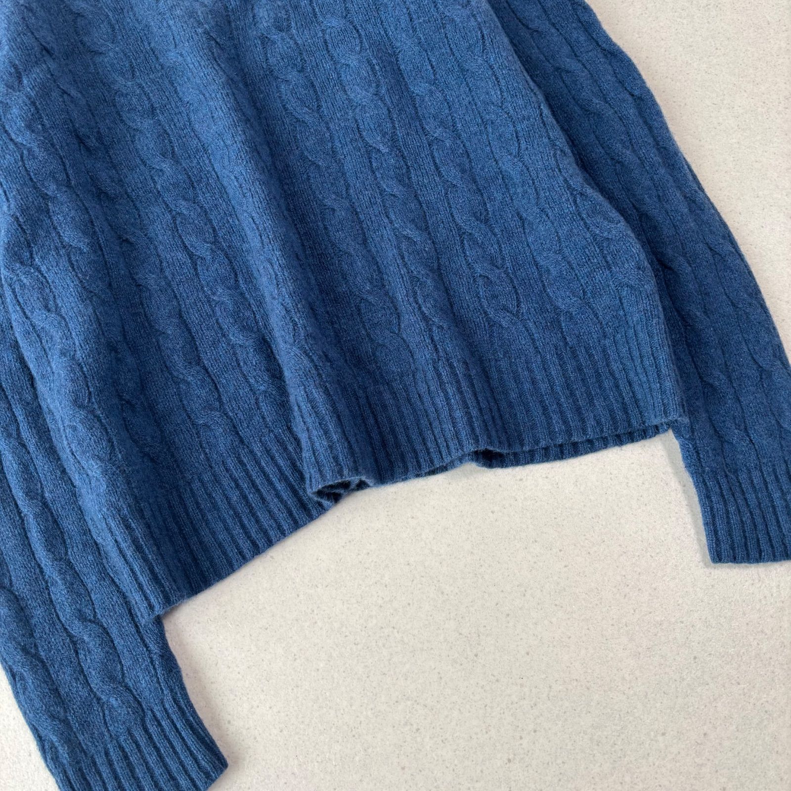 POLO RALPH LAUREN カシミヤ混 ウール ケーブルニット セーター ポニー