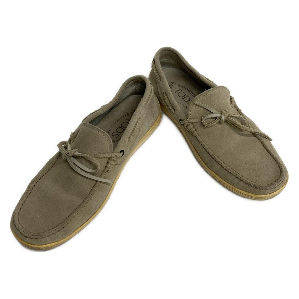 TOD S トッズ ドライビングシューズ 5 1 2 メンズ - グレー インソール取外し可
