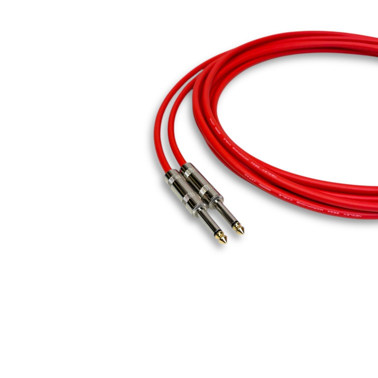 MOGAMI 2534 RED TS フォンケーブル ギターシールド 3m 2本セット