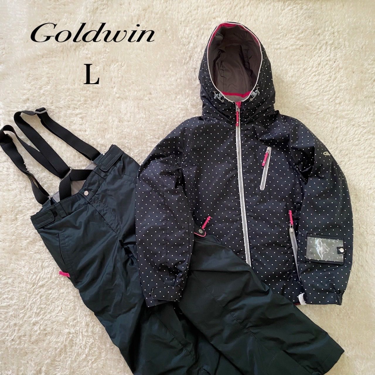 GOLDWIN ゴールドウィン スキー スノボウェア 上下セット ドット サイズL