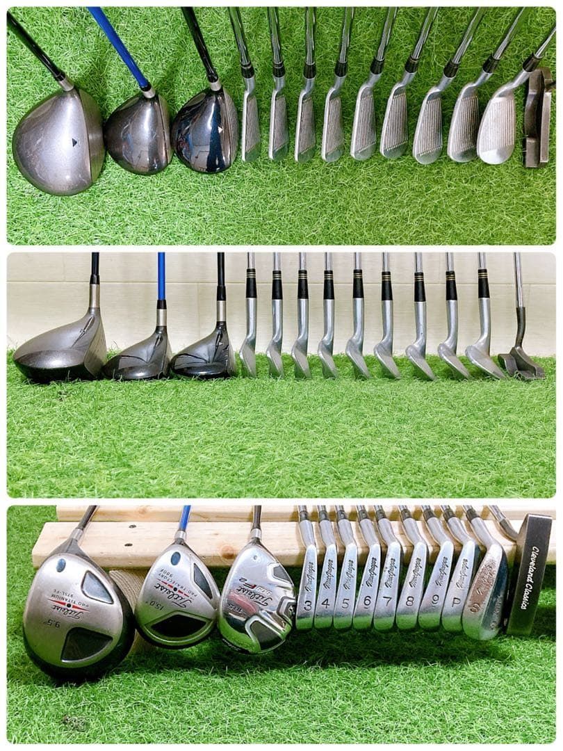 X583 タイトリスト 他 メンズ ゴルフ クラブ セット 14点 クラブ13本 M8.タイトリスト 初心者オススメ ゴルフクラブ メンズセット 右利き 13