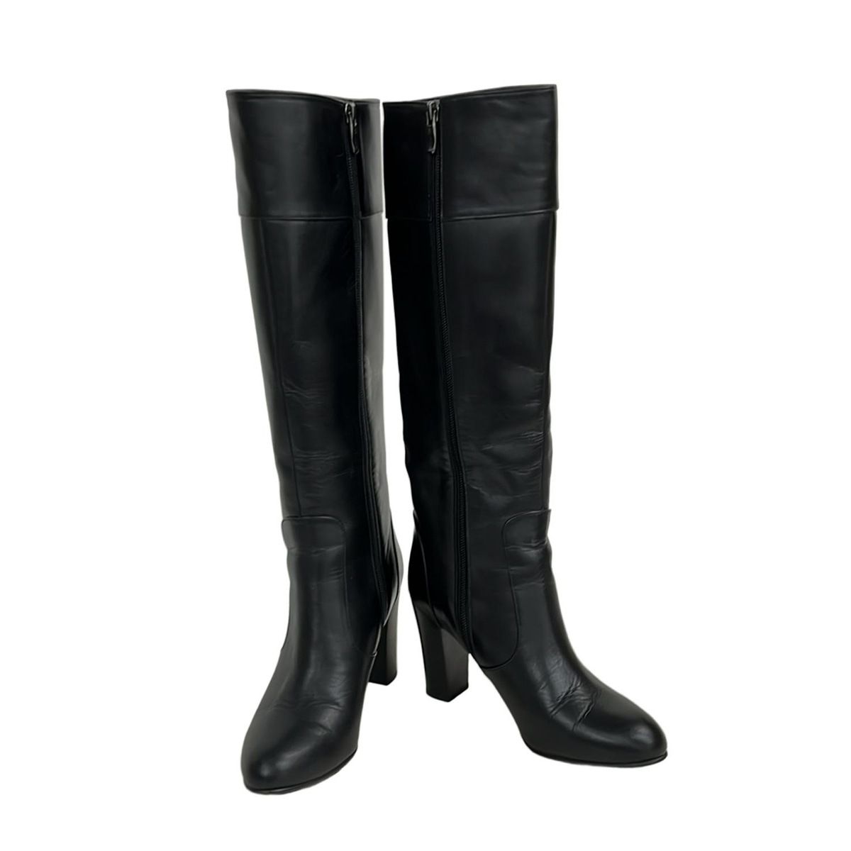 DIANA ダイアナ ロングブーツ 23 1 2 レディース - 黒 レザー