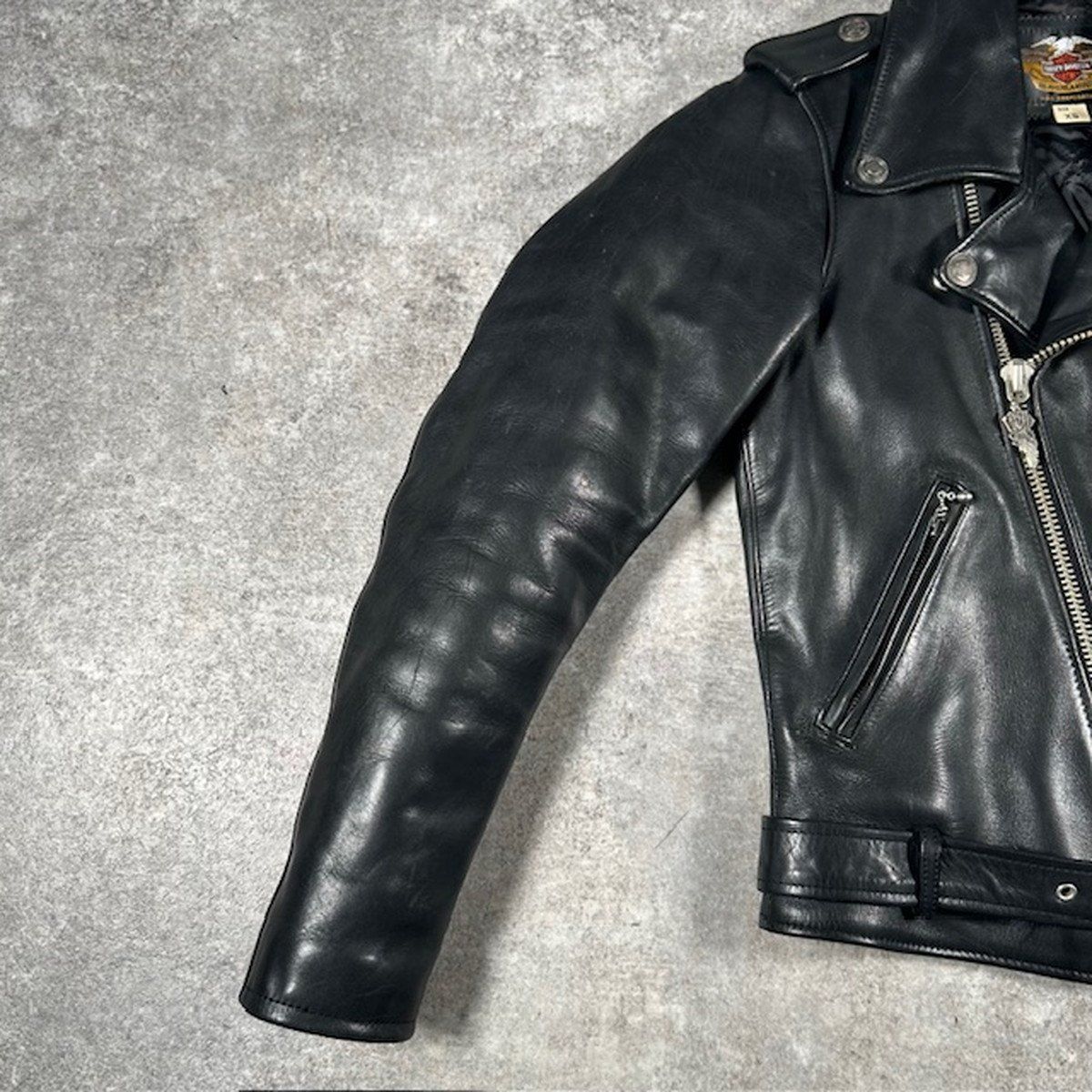 HARLEY DAVIDSON ハーレーダヴィッドソン ブラック レザー ダブル