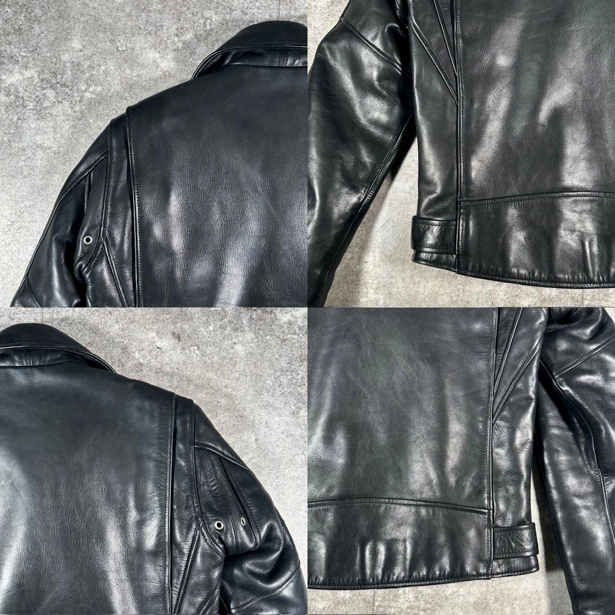 HARLEY DAVIDSON ハーレーダヴィッドソン ブラック レザー ダブル