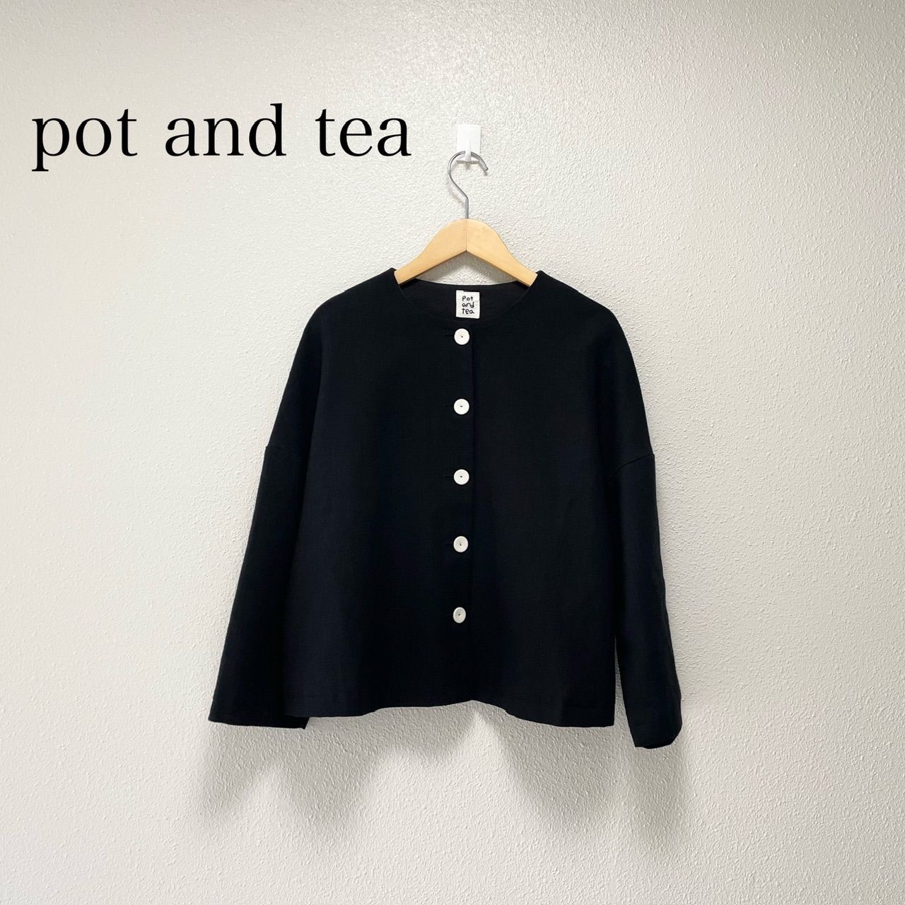 お買い得品 継続販売品 / pot and tea 綿麻 ドロップショルダー