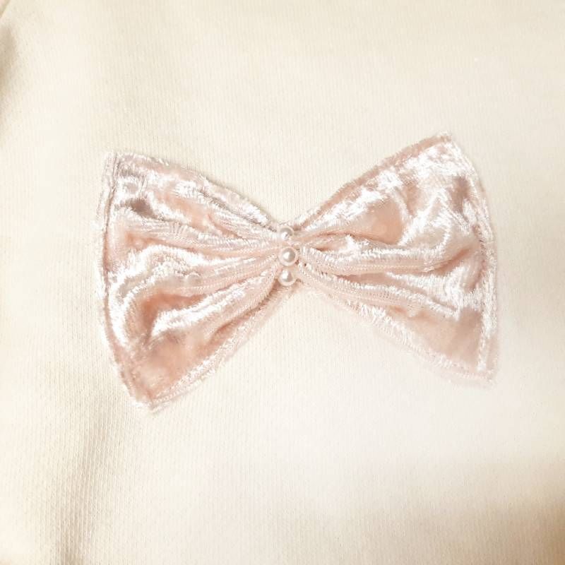  hakka kids リボンアップリケミニ裏毛裏起毛トレーナー 140 cm トレーナー トップス