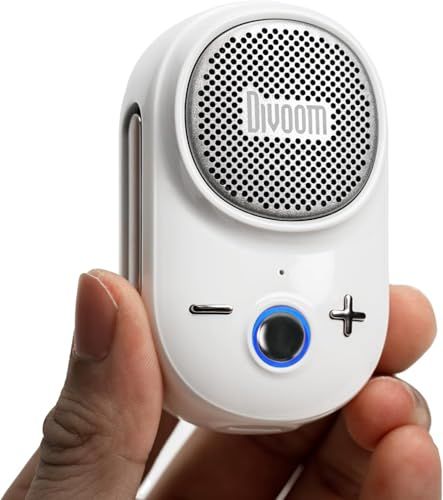 小型で軽量 クリップ式 Divoom スピーカー Bluetooth 5 3 アウトドア用 ハンズフリー IP 67防塵防水 耐衝撃 ポータブル TWS対応 強化された低音 最大10時間再生 USB Type C充電 Itour S ホワイト