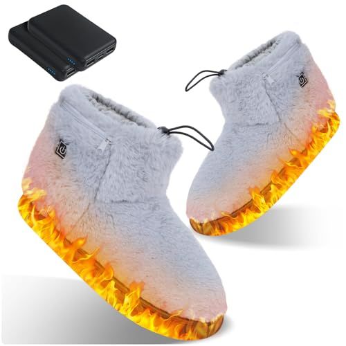 電気スリッパ フットウォーマー 足温器 Ninonly コードレス 電気足温器 足元ヒーター 速熱 10000 mAhバッテリー付き 3段階温度調節 過熱保護 洗濯 省エネ 冷え対策 お宅用 オフィス用 自由に歩ける 滑り止め 男女兼用 USB給