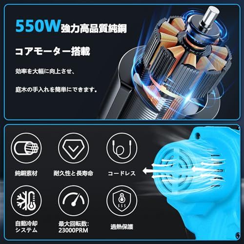  改良強化版 チェーンソー 充電式 4インチ 6インチ コードレス 電動のこぎり 21 V ミニチェーンソー PSE認証済み 2000 mAh大容量バッテリ 付 片手操作 のガイドバーと3つのマンガン鋼チェーン 収納 き 安全ロック 軽量 切断 チェーンソー 切断工具 切断機