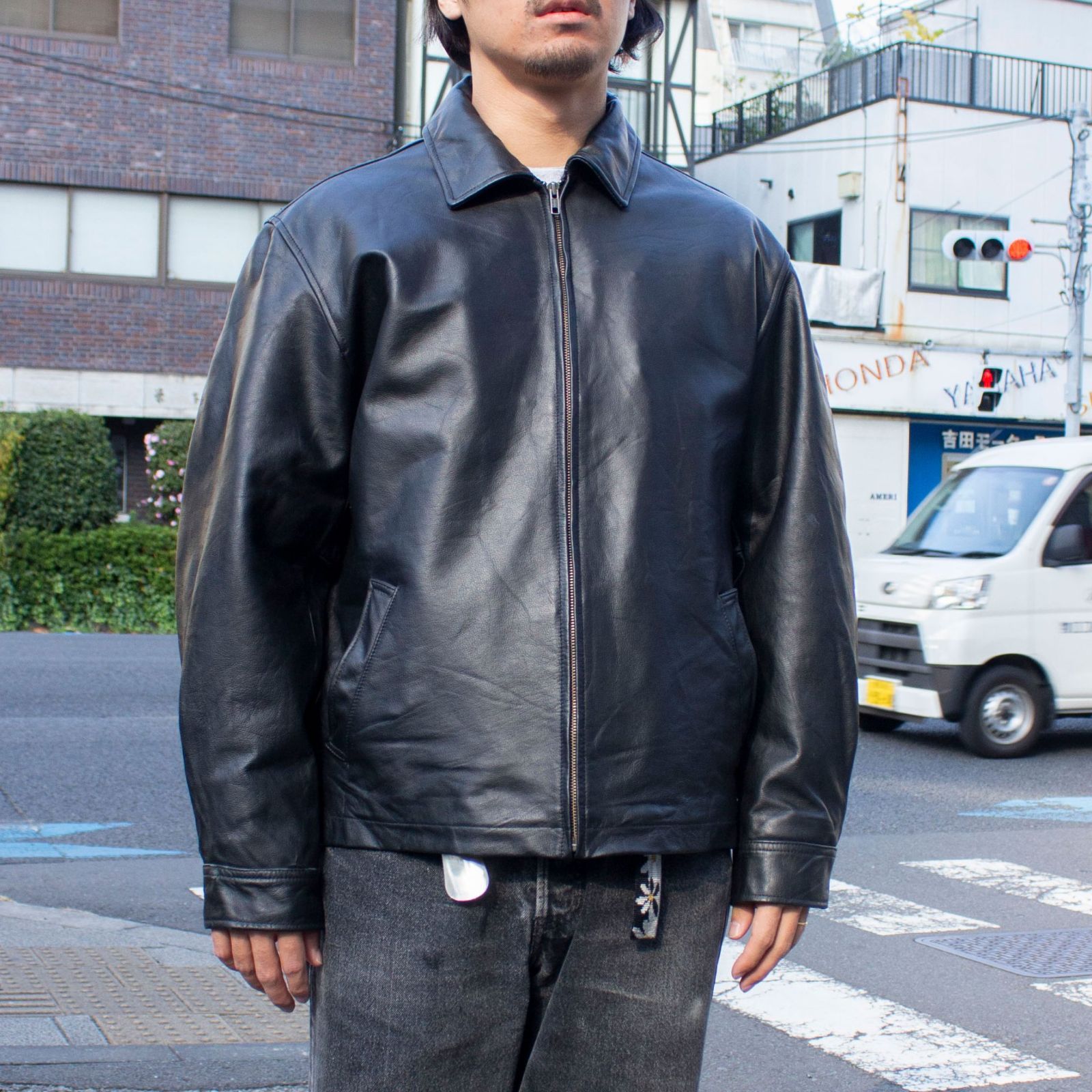 GAP 00's Leather Jacket メンズ 古着 ギャップ レザージャケット 80s