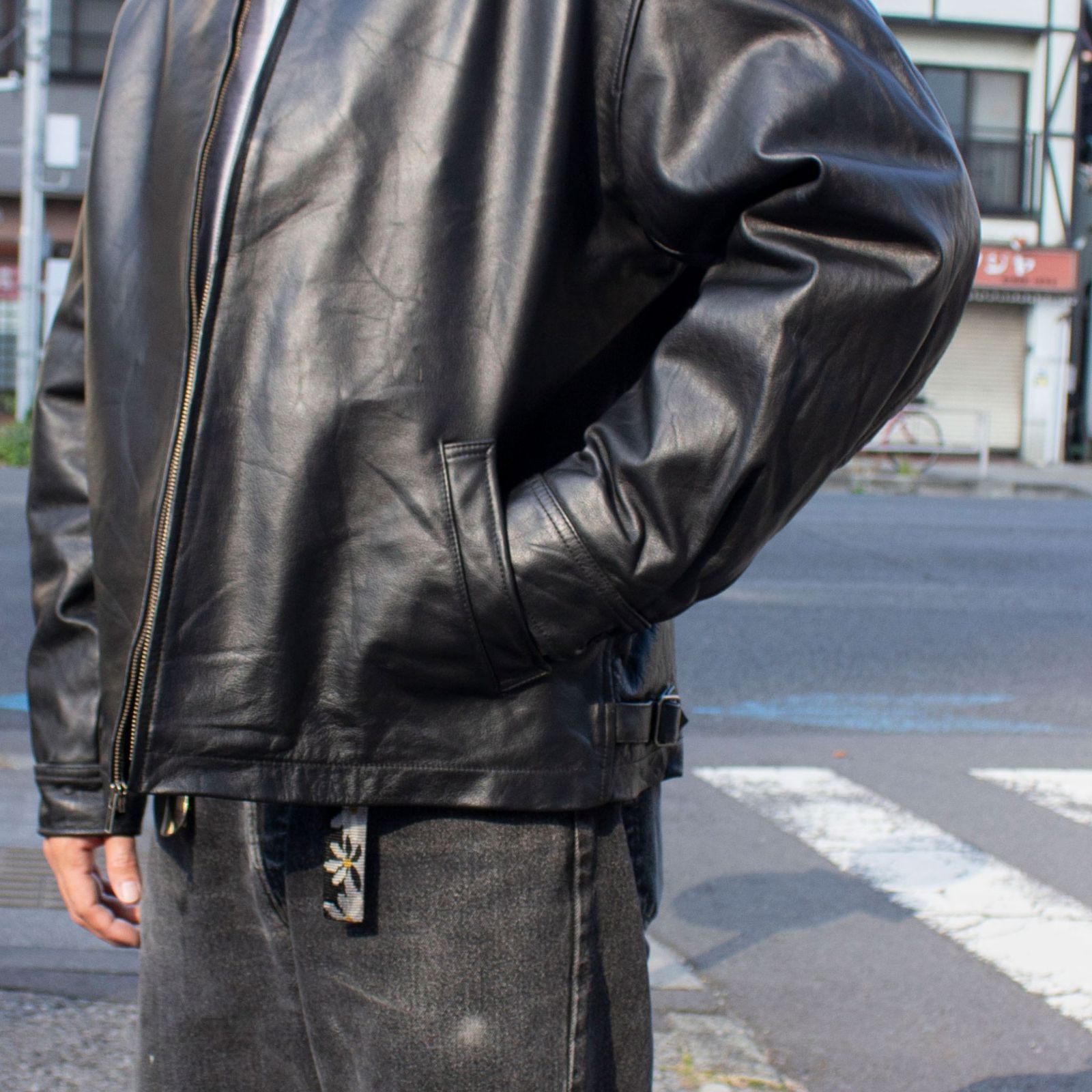 GAP 00's Leather Jacket メンズ 古着 ギャップ レザージャケット 80s