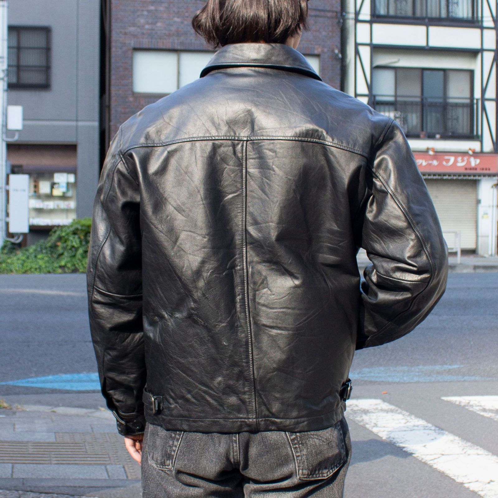 GAP 00's Leather Jacket メンズ 古着 ギャップ レザージャケット 80s