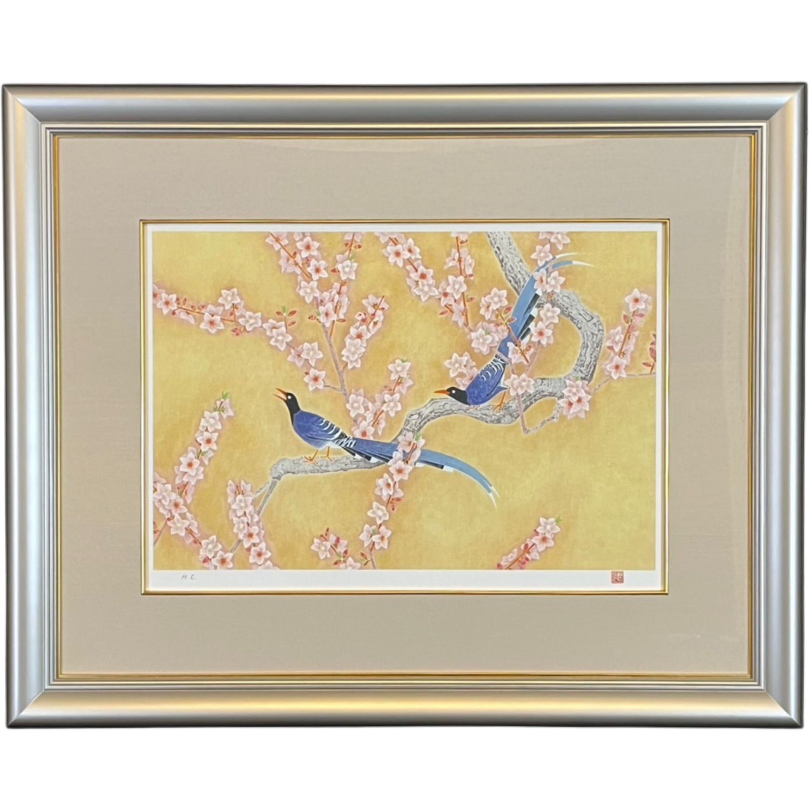 上村松篁 春輝 リトグラフ 共シール HC版 文化勲章 文化功労者 日本芸術院会員 花鳥画巨匠