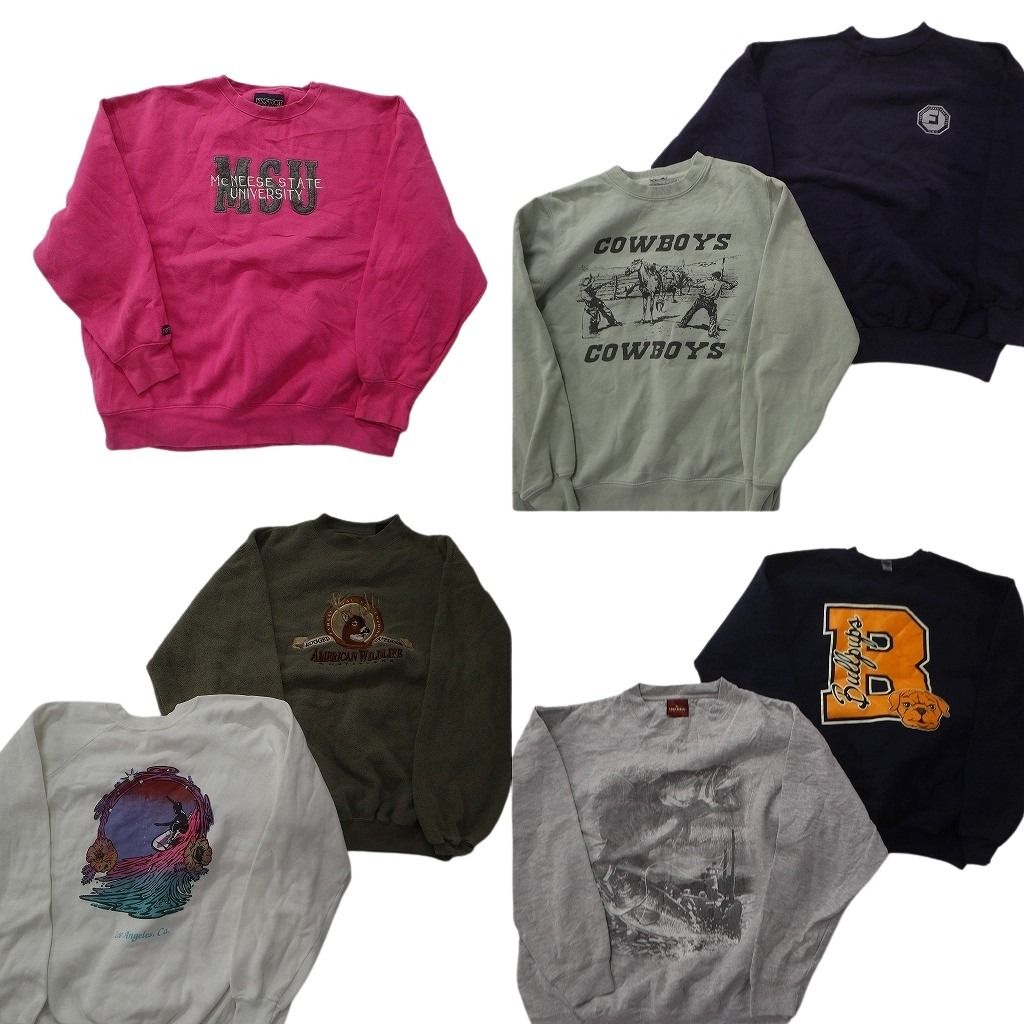 us古着スウェット20枚＋おまけ1枚まとめ売り　サイズMIX 古着卸 まとめ売り カラー スウェット 7枚セット (メンズ L /XL