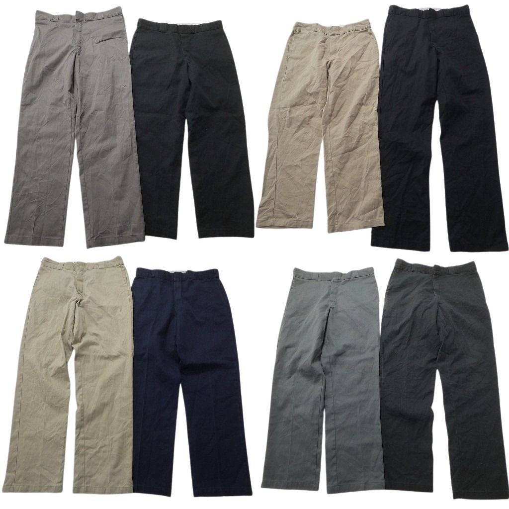 古着卸 まとめ売り ディッキーズ Dickies 874 ワーク パンツ セット メンズ 34 |36 ストレート ネイビー ブラック 古着 NC 9280