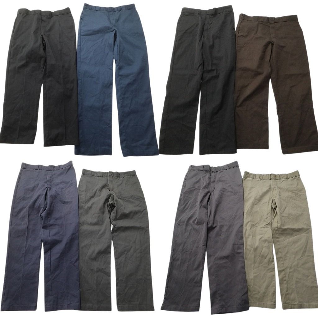 古着卸 まとめ売り ディッキーズ Dickies 874 ワーク パンツ セット メンズ 36 ストレート ブラック グレー 古着 NC 9279