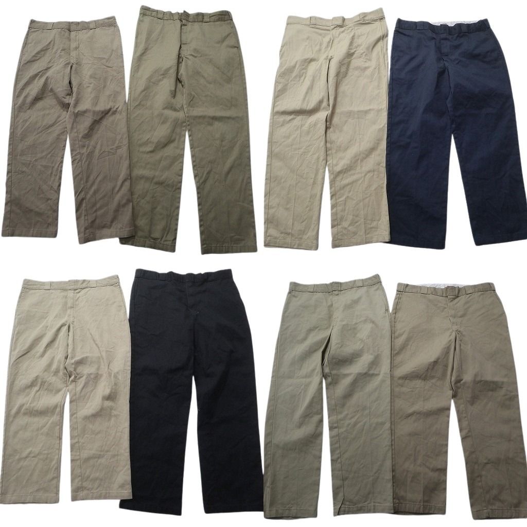 古着卸 まとめ売り ディッキーズ Dickies 874 ワーク パンツ セット メンズ 38 ストレート カーキ ブラック 古着 NC 9276