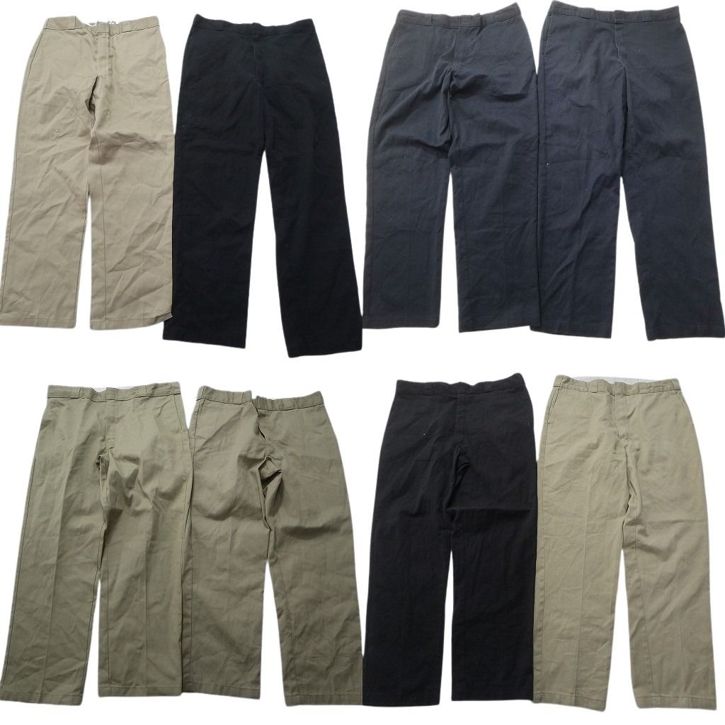 古着卸 まとめ売り ディッキーズ Dickies 874 ワーク パンツ セット メンズ 38 ストレート カーキ ネイビー 古着 NC 9275