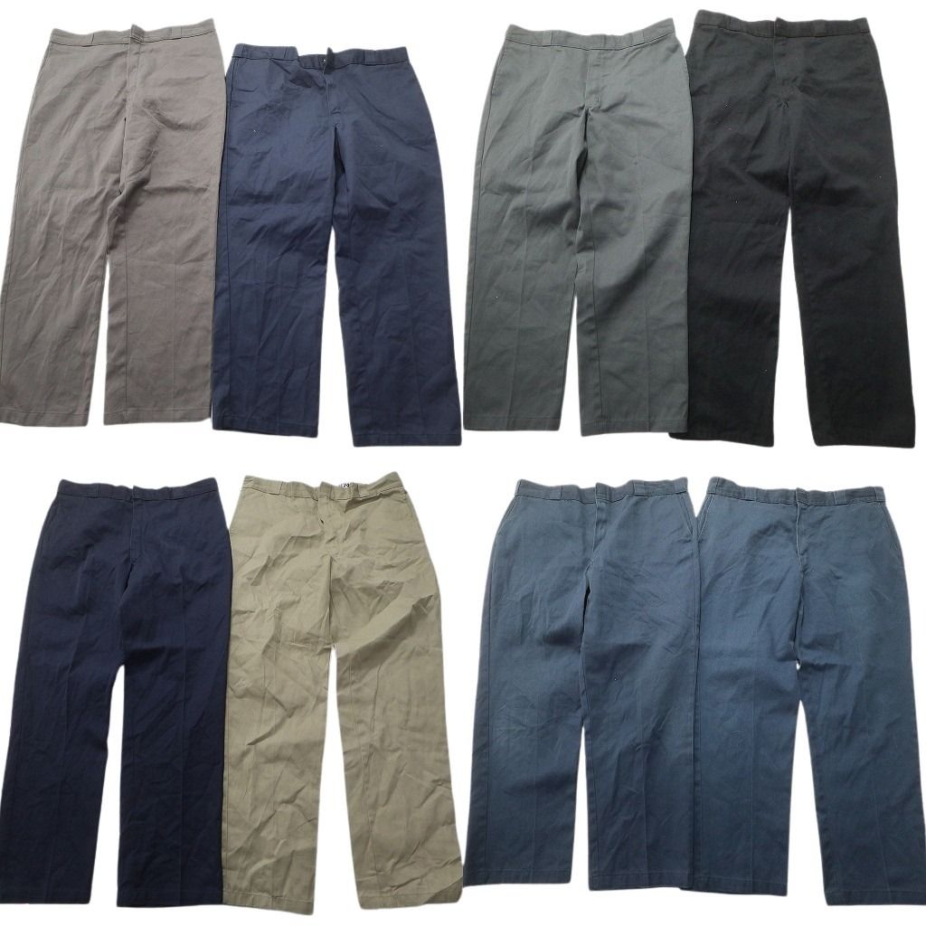 古着卸 まとめ売り ディッキーズ Dickies 874 ワーク パンツ セット メンズ 40 ストレート ネイビー グレー 古着 NC 9271