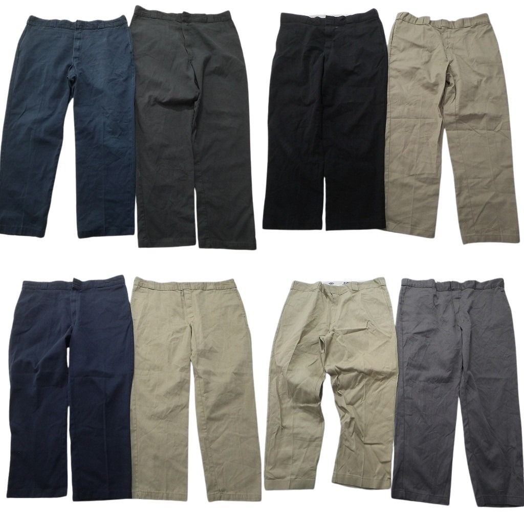 古着卸 まとめ売り ディッキーズ Dickies 874 ワーク パンツ セット メンズ 40 |42 ストレート ブラック カーキ 古着 NC 9269