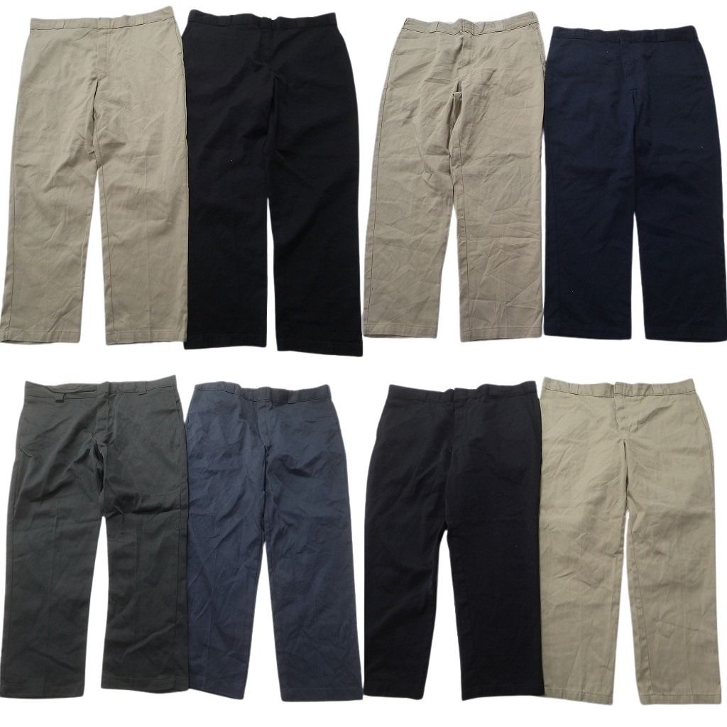 古着卸 ディッキーズ Dickies 874 ワーク パンツ セット メンズ 42 44 ストレート ブラック ネイビー 古着 NC 9267