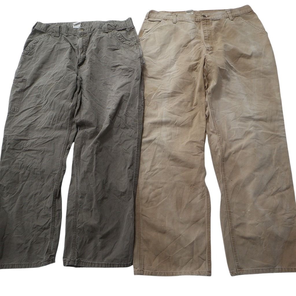 古着卸 まとめ売り カーハート Carhartt ダック ペインター パンツ セット メンズ 40 ストレート ワーク ブラック 古着 NC 9294