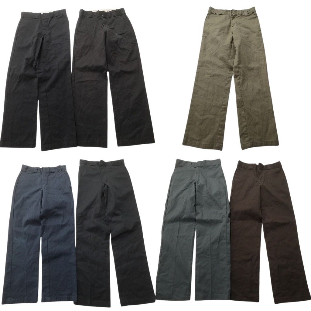 古着卸 まとめ売り ディッキーズ Dickies 874 ワーク パンツ セット メンズ 28 ブラック ネイビー ストレート 古着 NC 9290