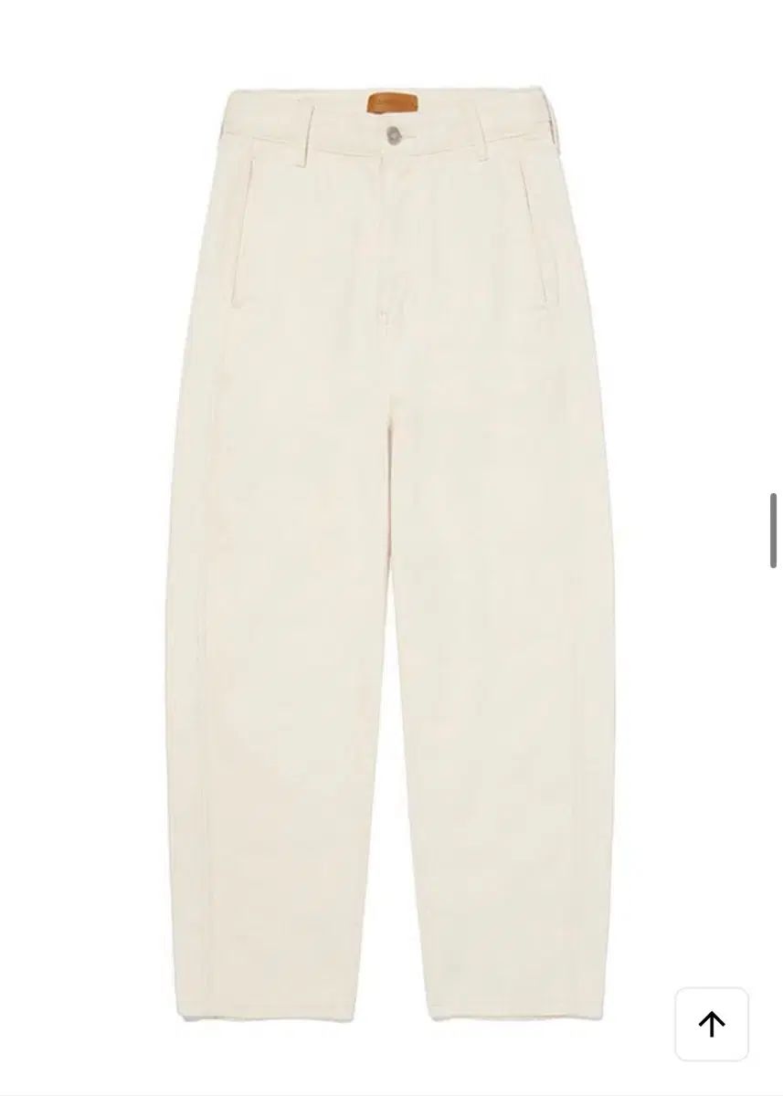 le 917 CURVED DENIM PANTS IVORY