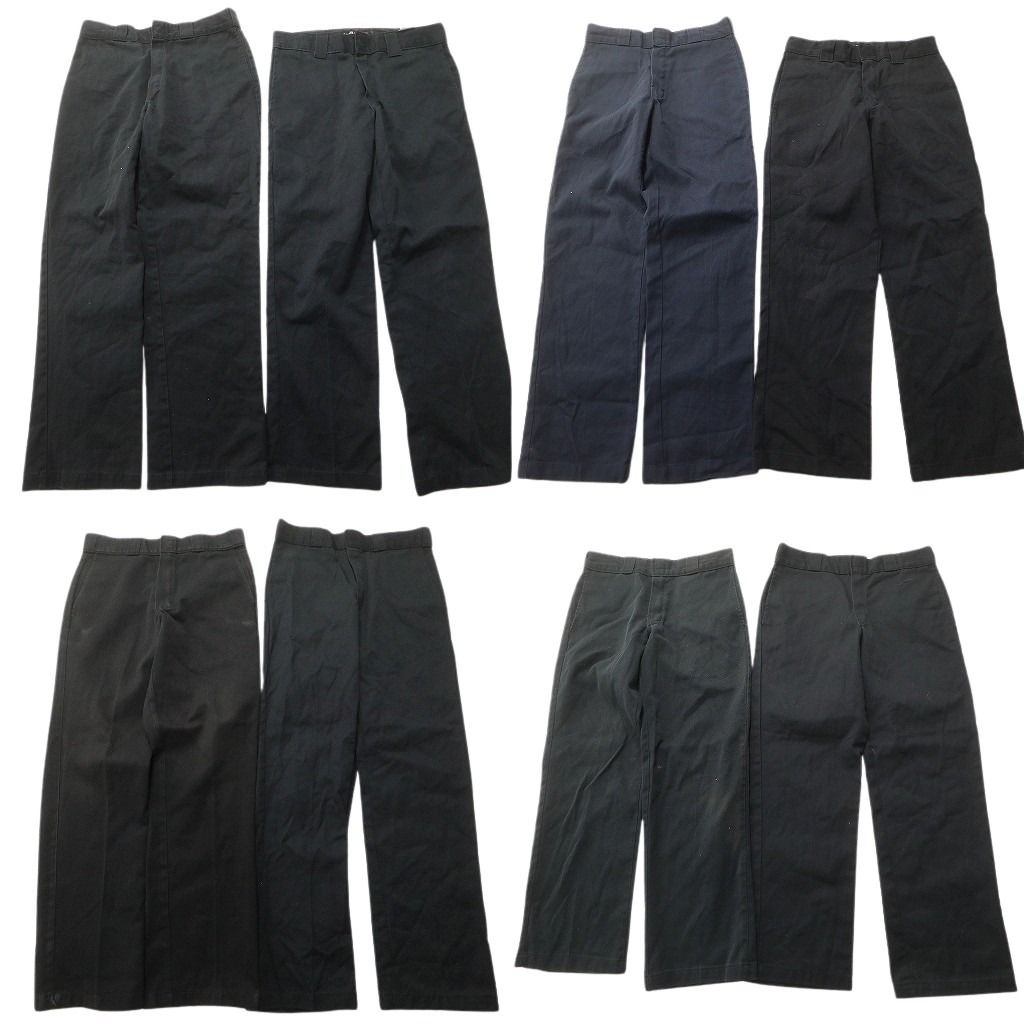 古着卸 まとめ売り ディッキーズ Dickies 874 ワーク パンツ セット メンズ 30 |32 ブラック ネイビー ストレート 古着 NC 9288