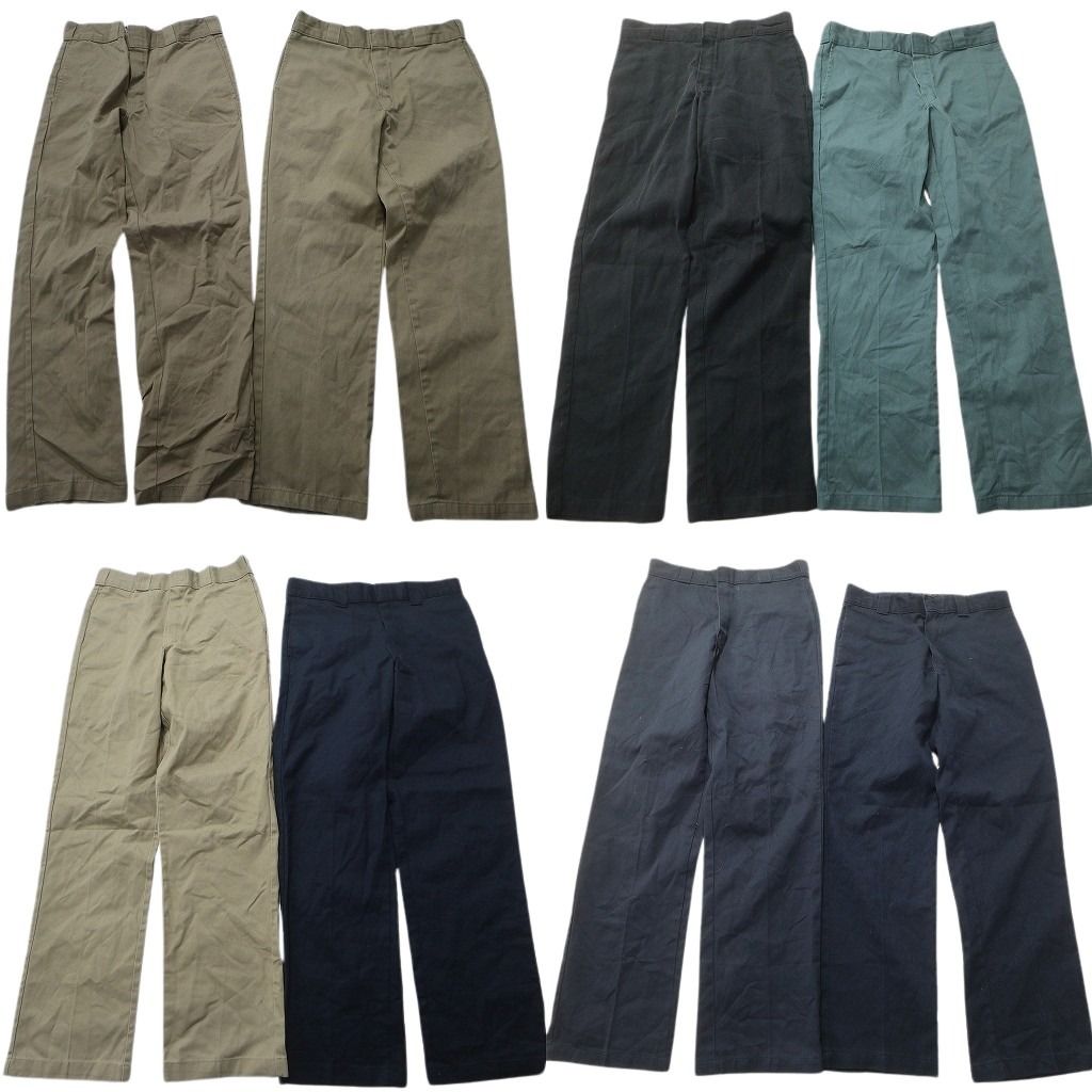 古着卸 ディッキーズ Dickies 874 ワーク パンツ セット メンズ 32 ストレート ネイビー カーキ 古着 NC 9287