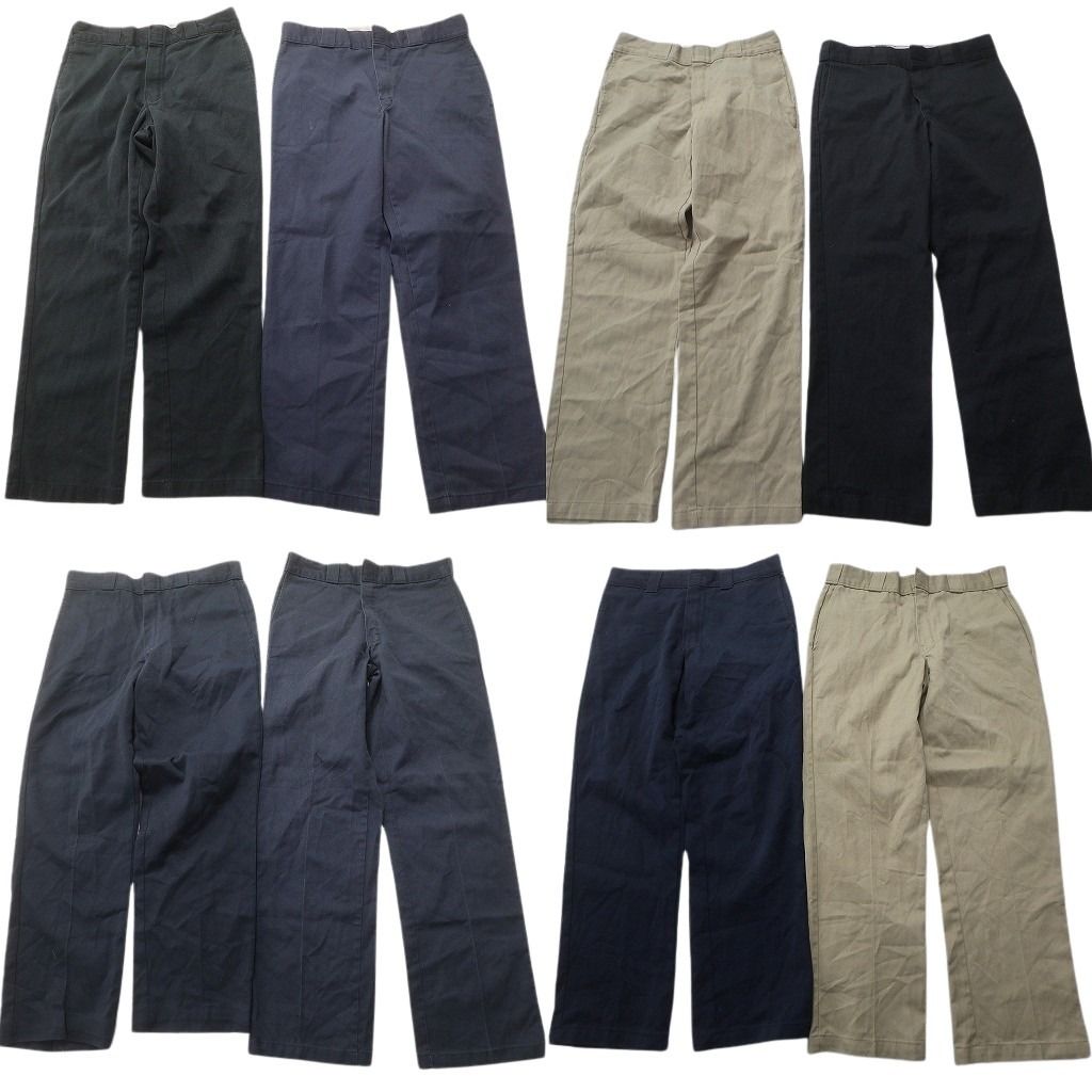 古着卸 ディッキーズ Dickies 874 ワーク パンツ セット メンズ 32 33 ストレート ネイビー ブラック 古着 NC 9286