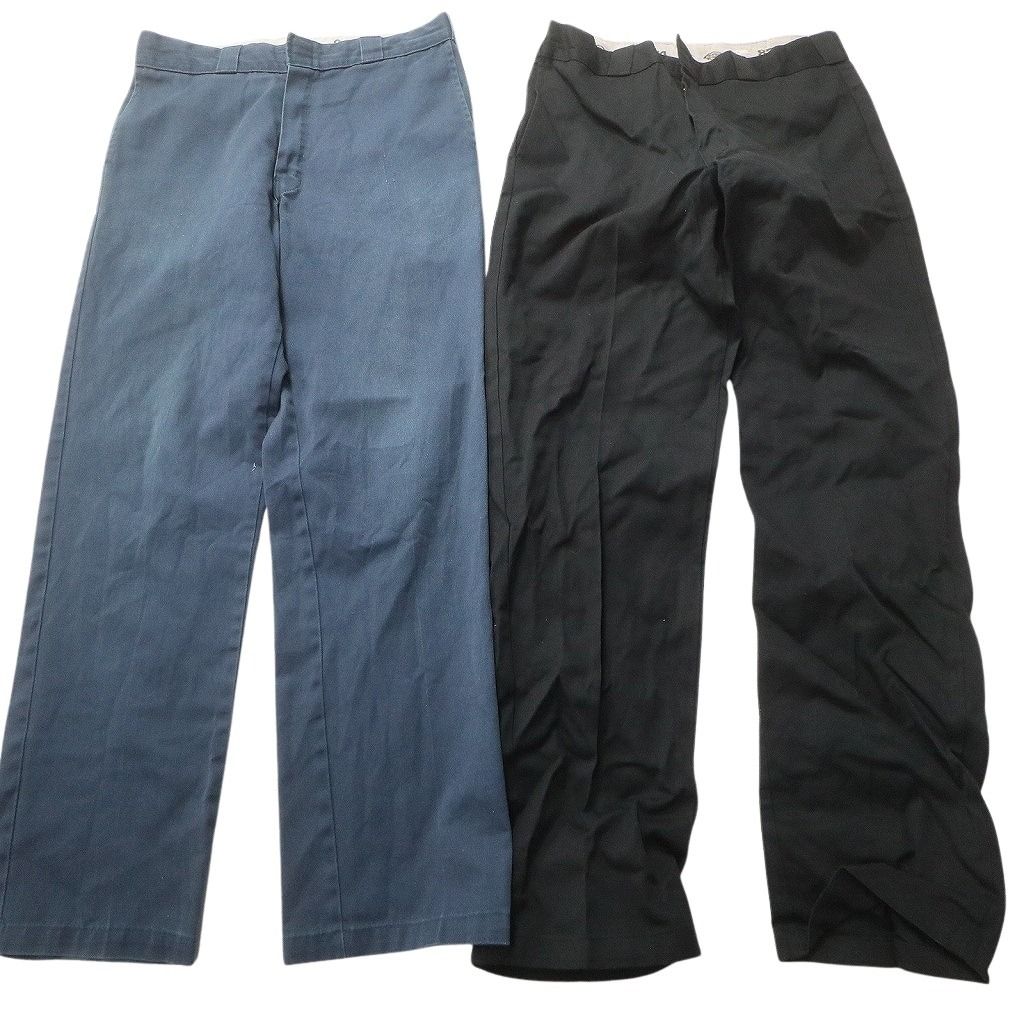 古着卸 まとめ売り ディッキーズ Dickies 874 ワーク パンツ セット メンズ 34 ワインレッド ブラック ストレート 古着 NC 9284