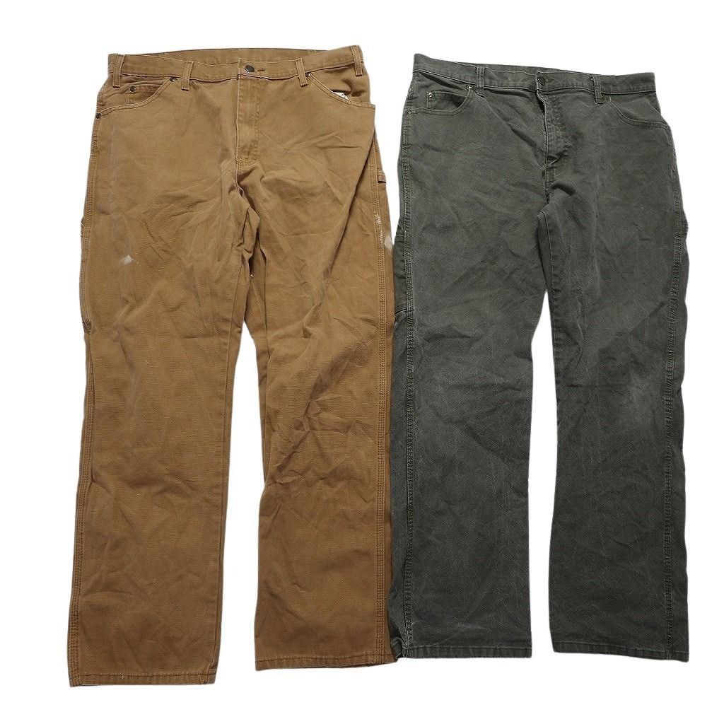 古着卸 まとめ売り ディッキーズ Dickies ダック ペインター パンツ セット メンズ 36 ワーク フェード ベージュ 古着 NC 9311