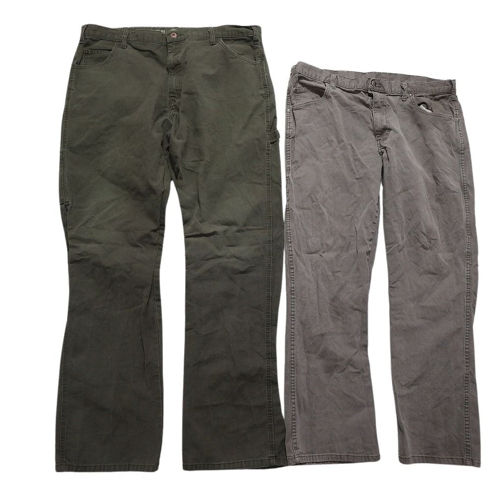 古着卸 まとめ売り ディッキーズ Dickies ダック ペインター パンツ セット メンズ 38 ワーク カーキ 茶色 グレー 古着 NC 9310
