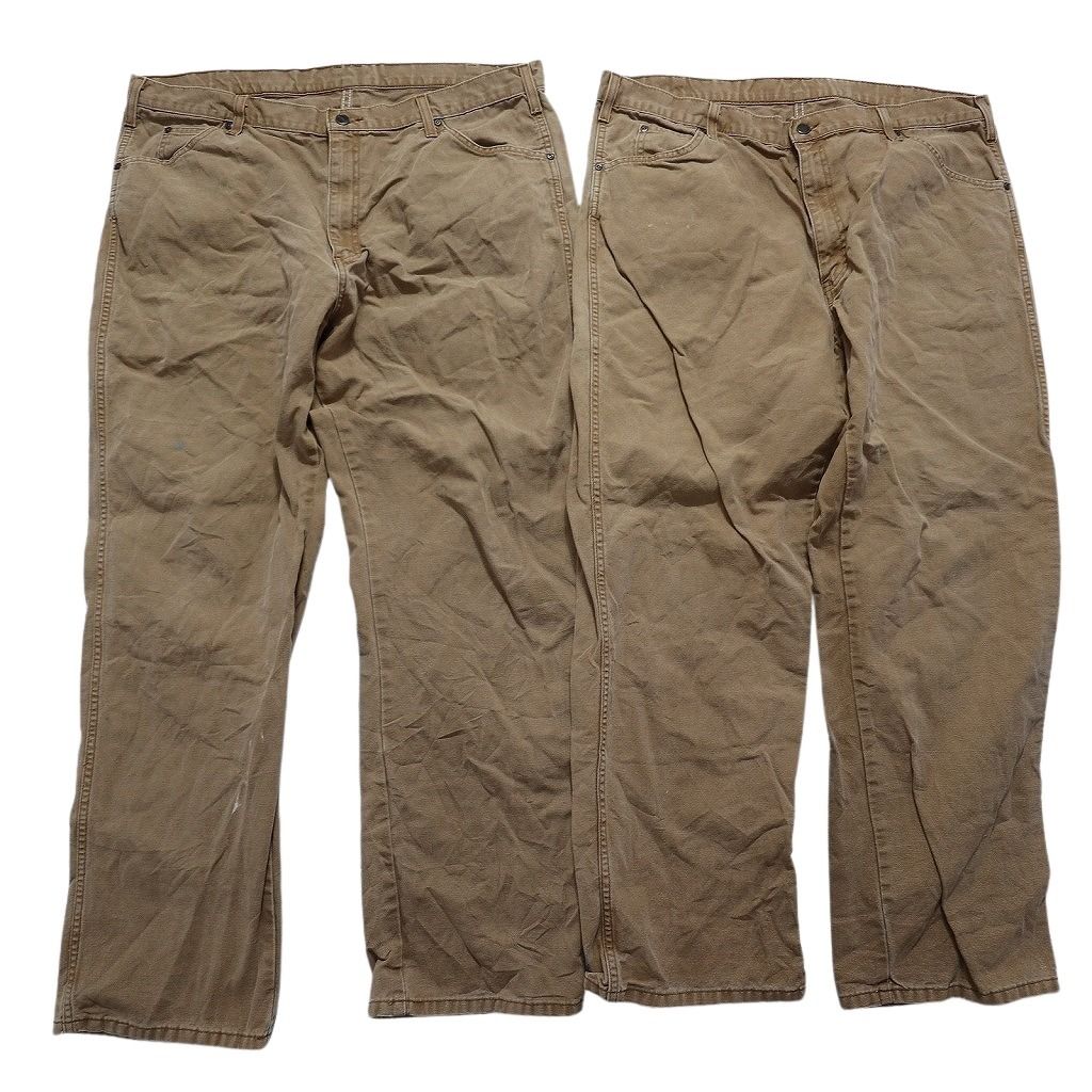 古着卸 まとめ売り ディッキーズ Dickies ダック ペインター パンツ セット メンズ 40 ブラック グレー 茶色 ワーク 古着 NC 9307