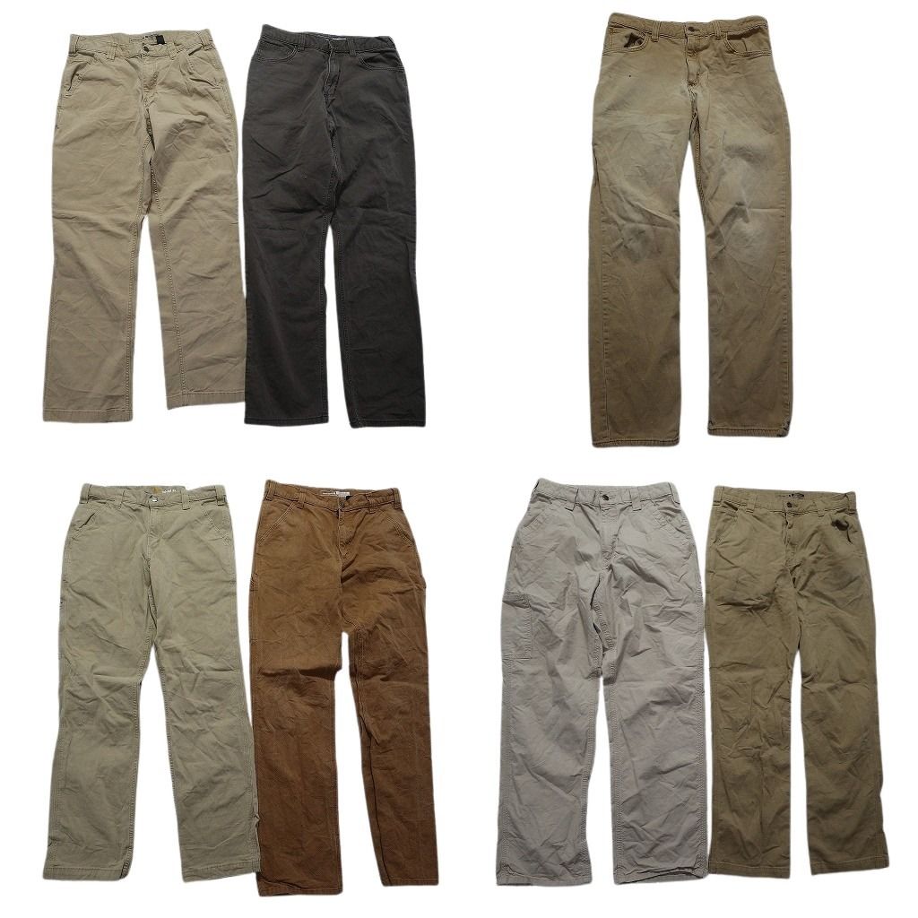 古着卸 まとめ売り カーハート Carhartt ダック ペインター パンツ セット メンズ 32 ワーク ベージュ ブラック 古着 NC 9304
